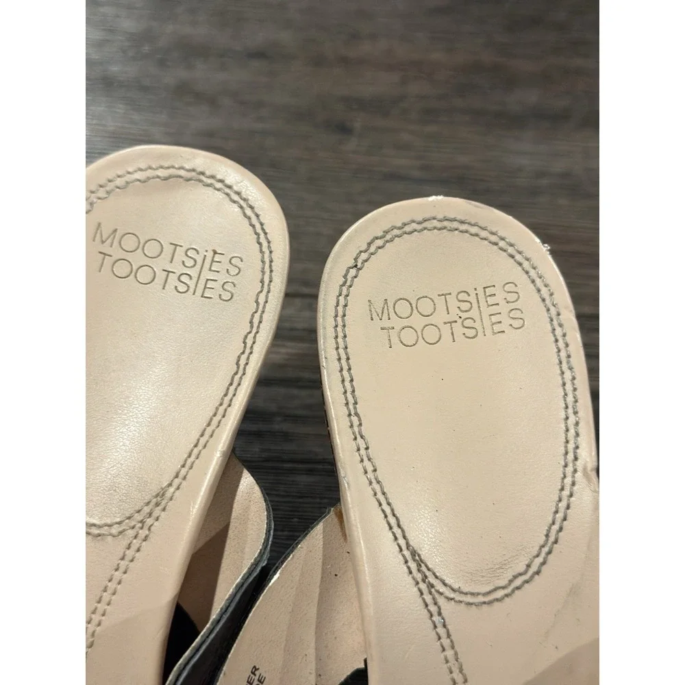 Mootsies Tootsies sz 10 Brown faux leather heel sandals Moxanak‎ GUC